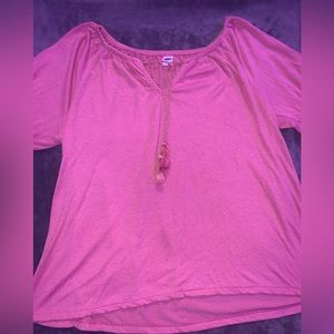 Pink long sleeve blouse